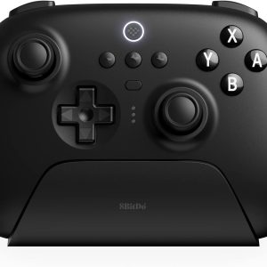 8Bitdo Ultimate Bluetooth Controller with Charging Dock, Wireless Pro Controller with Hall Effect Sensing Joystick, Compatible with Switch, Windows and Steam Deck (Black)