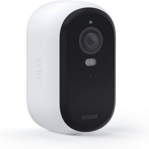 Arlo Essential Security Camera 2K 2nd Gen, Indoor/Outdoor Wireless Camera with Spotlight, 2-Way Audio, Color Night Vision, Motion Activation, Wide Angle, White, 1-Pack, VMC3050 (Renewed)